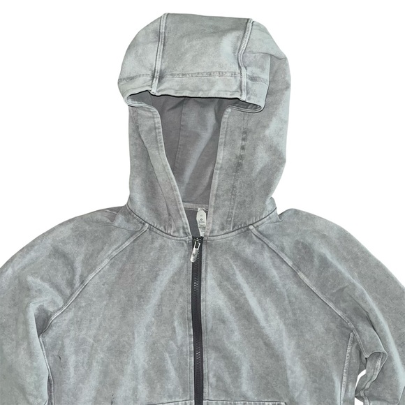 Lululemon Women's Loop Back Hoodie Acid Rubber Dye Magnum Sz 10 Full Zip Jacket - Picture 8 of 14
